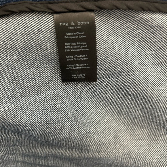 rag & bone Dark Blue Denim Trench Coat Women’s Size Small - Picture 5 of 5